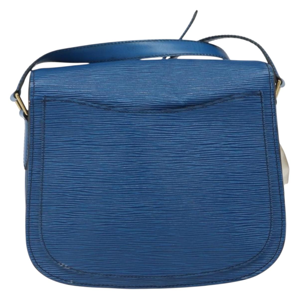 LOUIS VUITTON Epi Saint Cloud GM Shoulder Bag Toledo Blue M52195 LV Auth bs32607