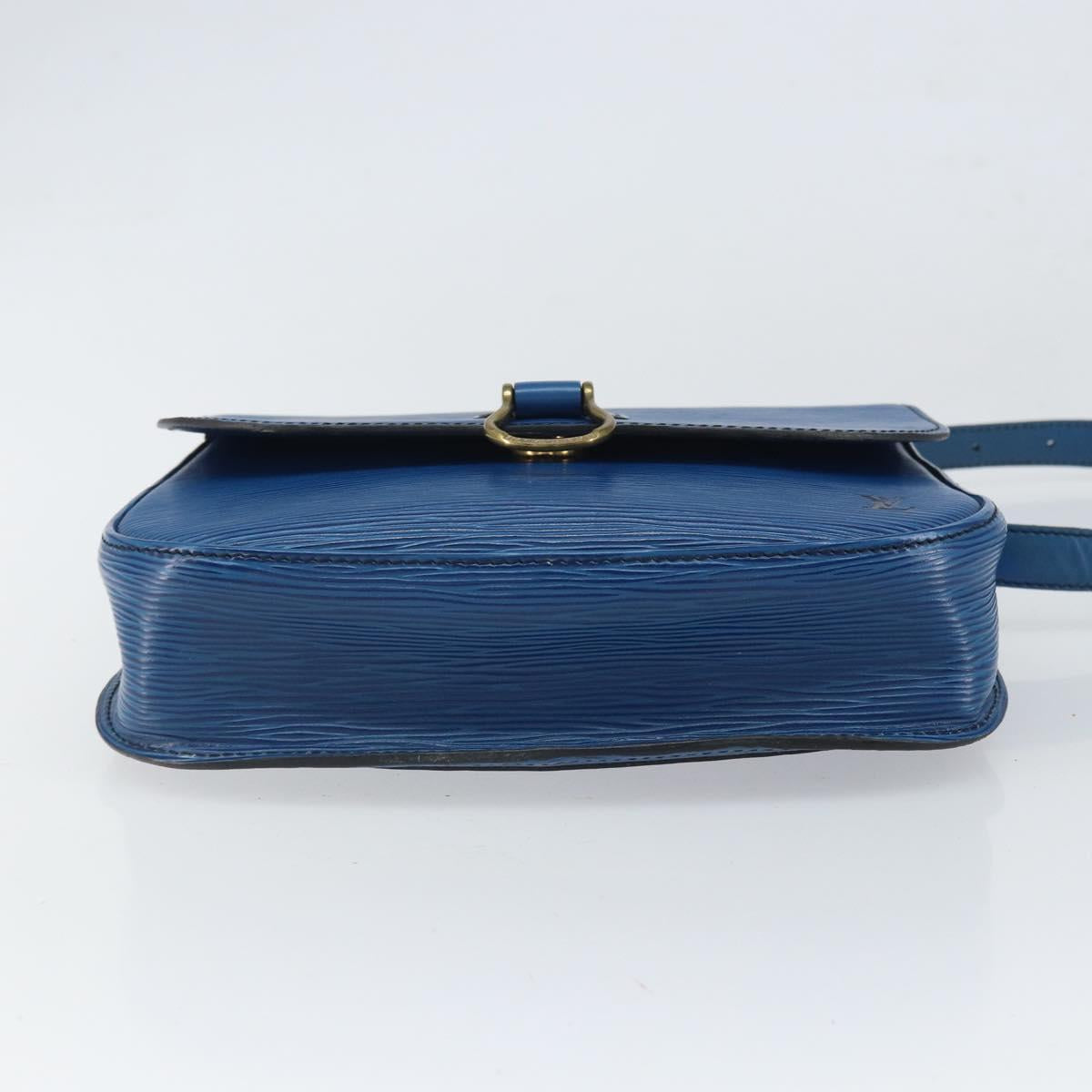 LOUIS VUITTON Epi Saint Cloud GM Shoulder Bag Toledo Blue M52195 LV Auth bs32607