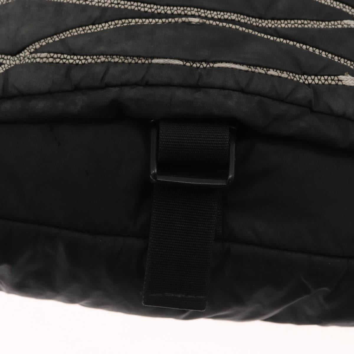 CHANEL Shoulder Bag Nylon Black CC Auth bs32635