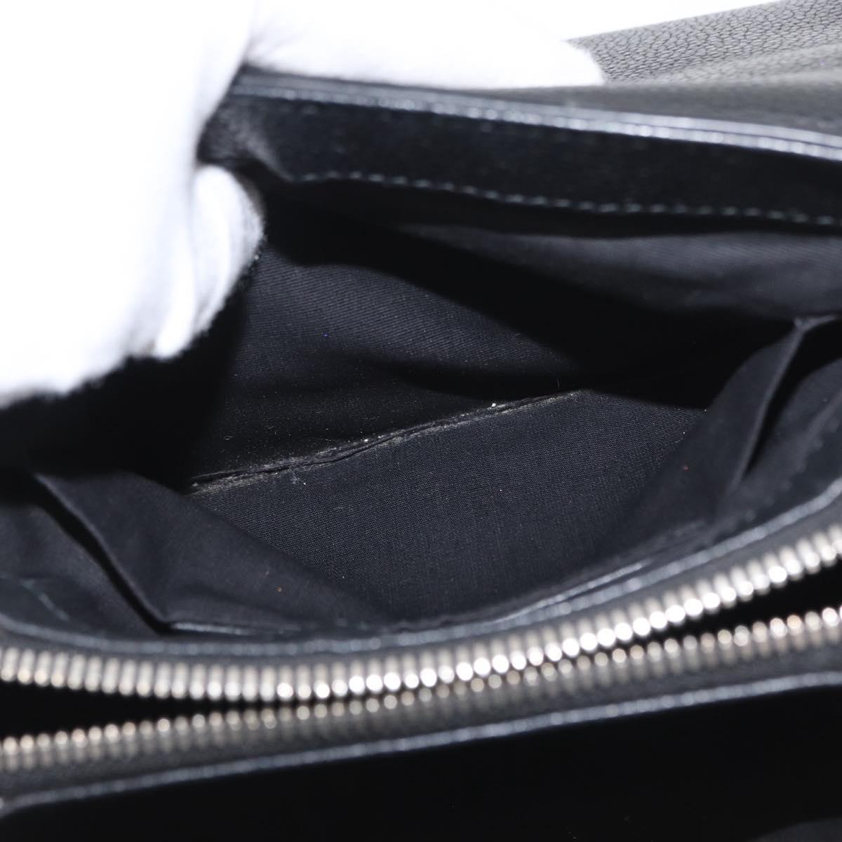 BALENCIAGA Rudis Hand Bag Leather Black Gold Auth bs32640