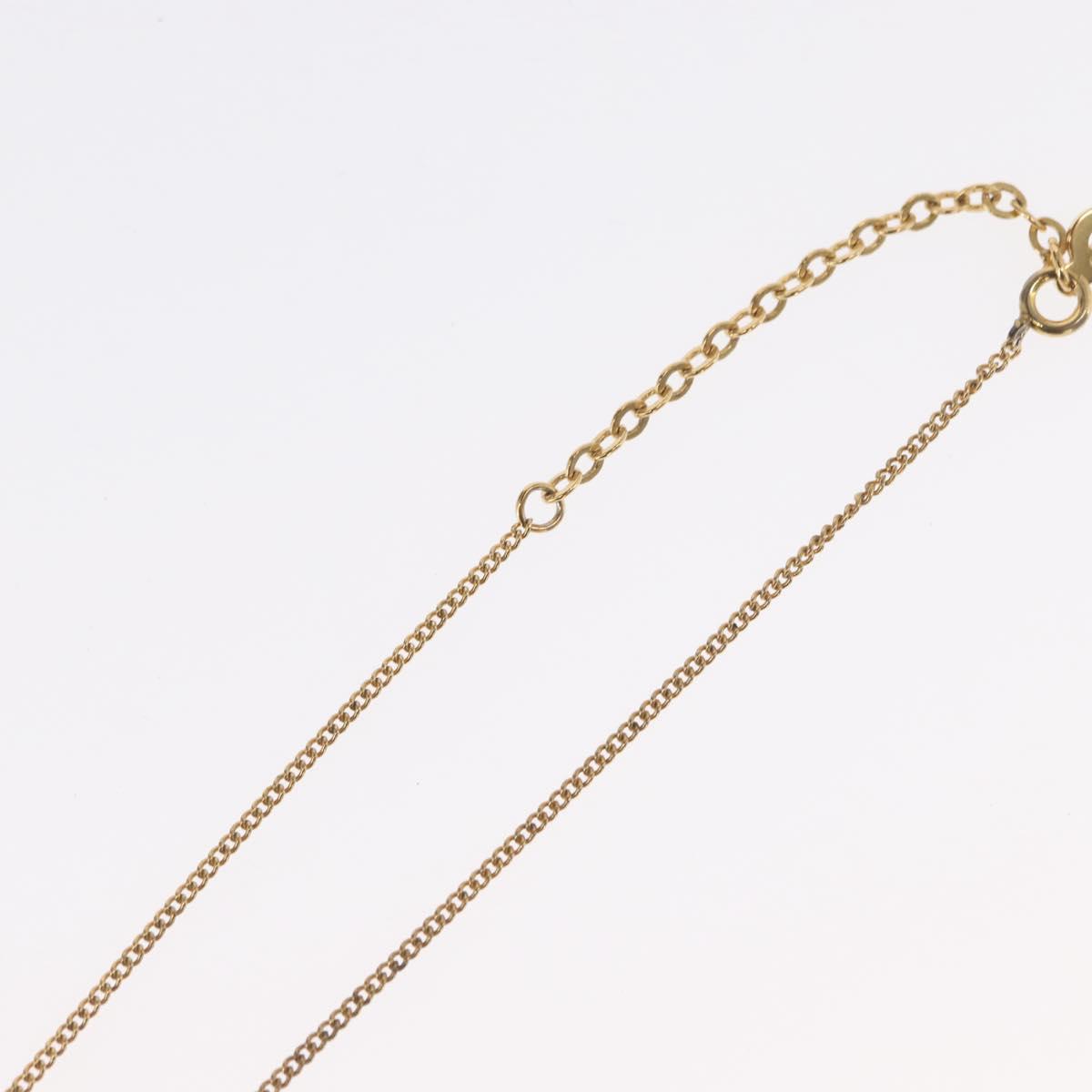 Christian Dior Necklace metal Gold Tone Auth bs32642