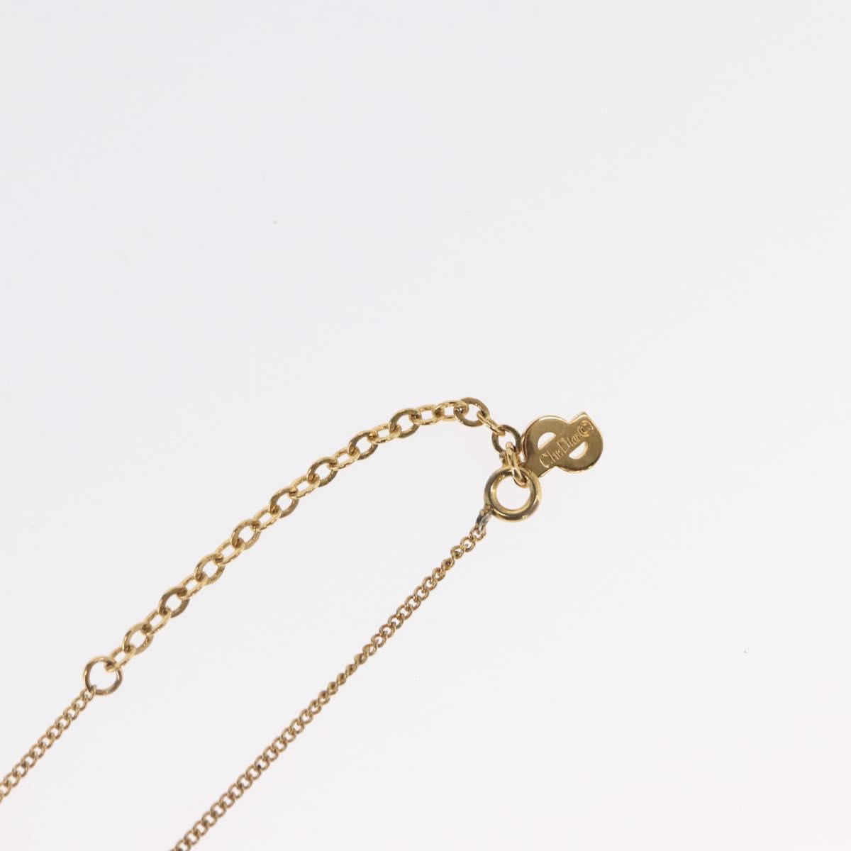 Christian Dior Necklace metal Gold Tone Auth bs32642