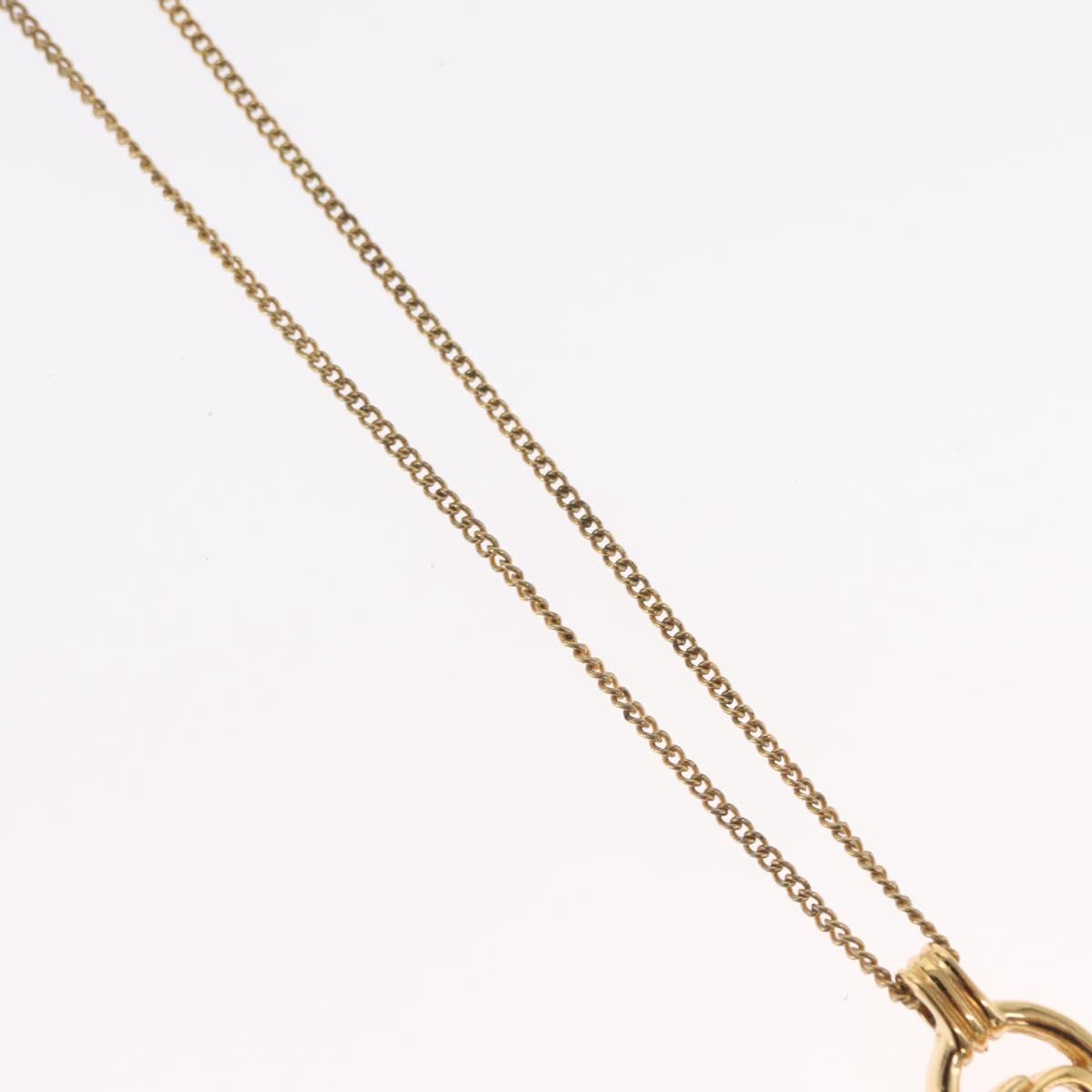 Christian Dior Necklace metal Gold Tone Auth bs32642