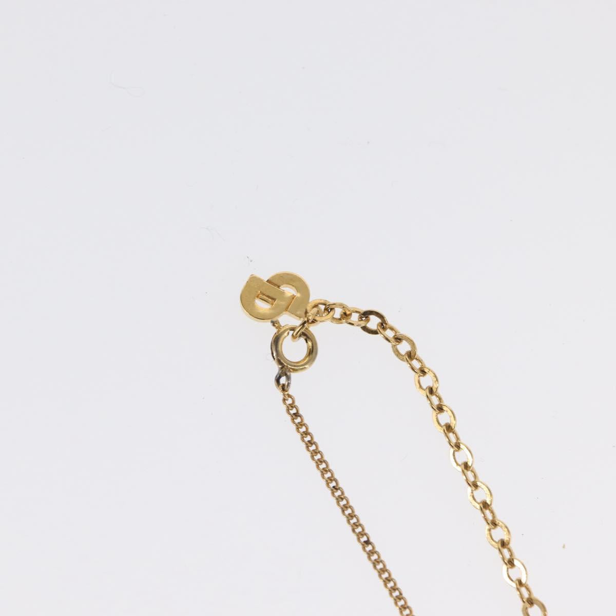 Christian Dior Necklace metal Gold Tone Auth bs32642