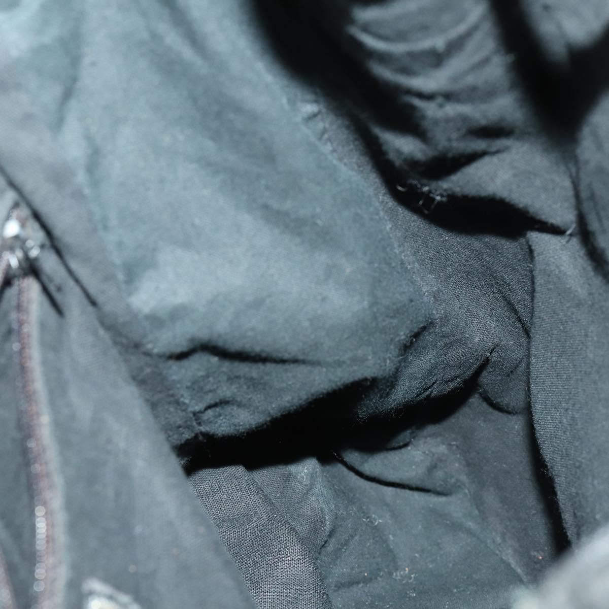 Gianni Versace Backpack Leather Black Gold Auth bs32654