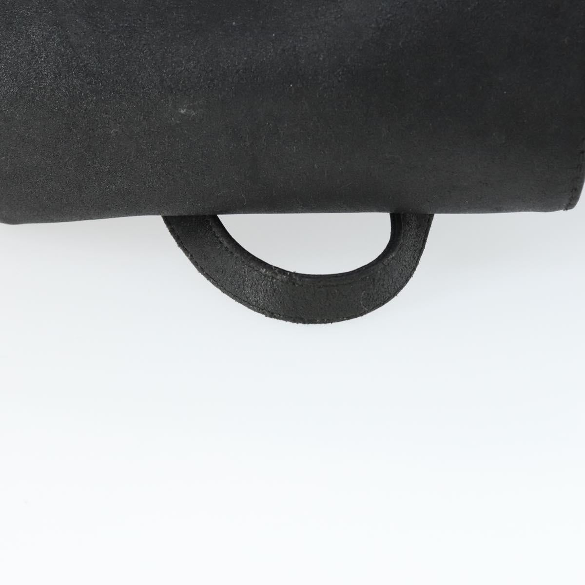 Gianni Versace Backpack Leather Black Gold Auth bs32654