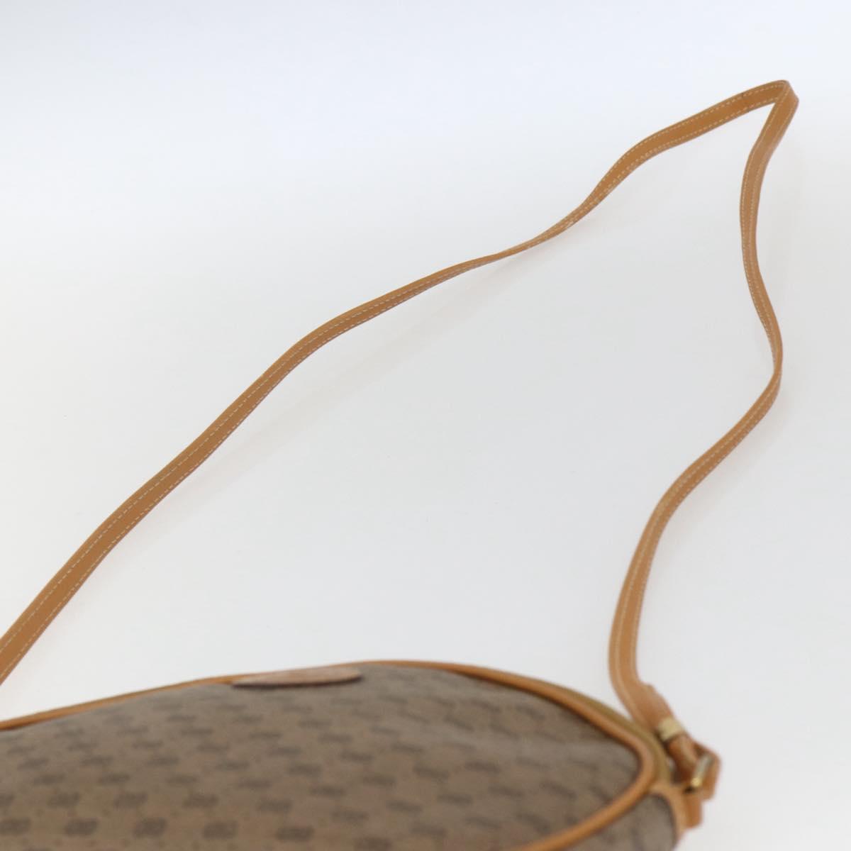 GUCCI Micro GG Supreme Shoulder Bag PVC Beige Gold Auth bs32661