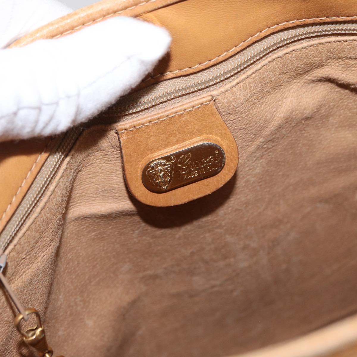 GUCCI GG Supreme Tote Bag PVC Beige Gold 002 37 0035 Auth bs32662
