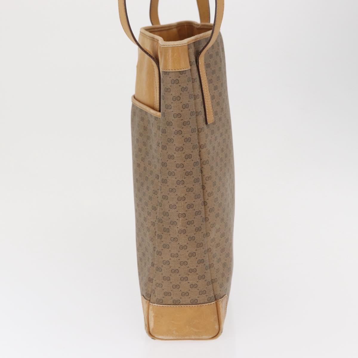 GUCCI GG Supreme Tote Bag PVC Beige Gold 002 37 0035 Auth bs32662