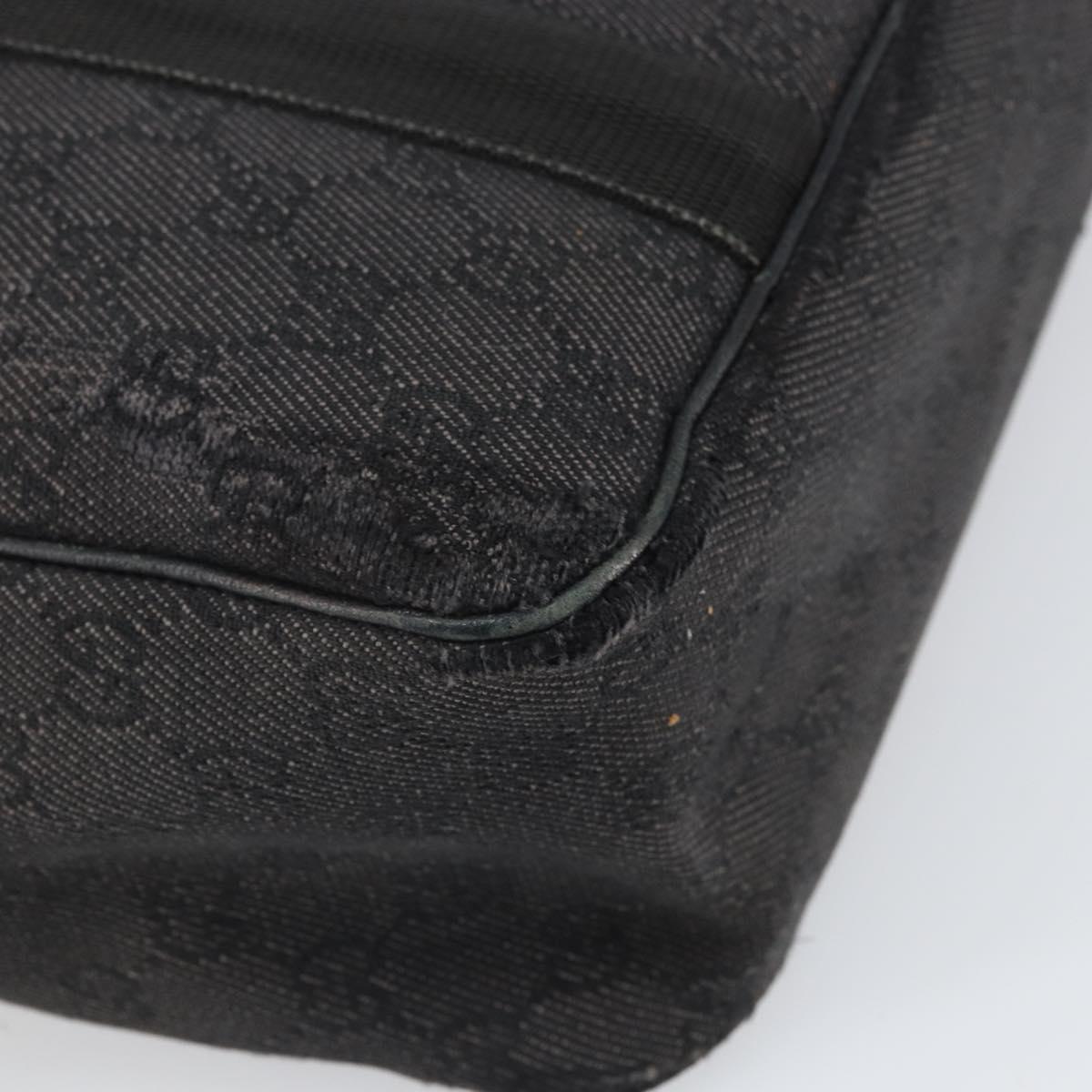 GUCCI GG Canvas Hand Bag Black 282529 Auth bs32670