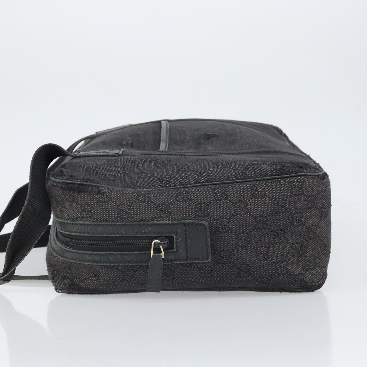 GUCCI GG Canvas Hand Bag Black 282529 Auth bs32670