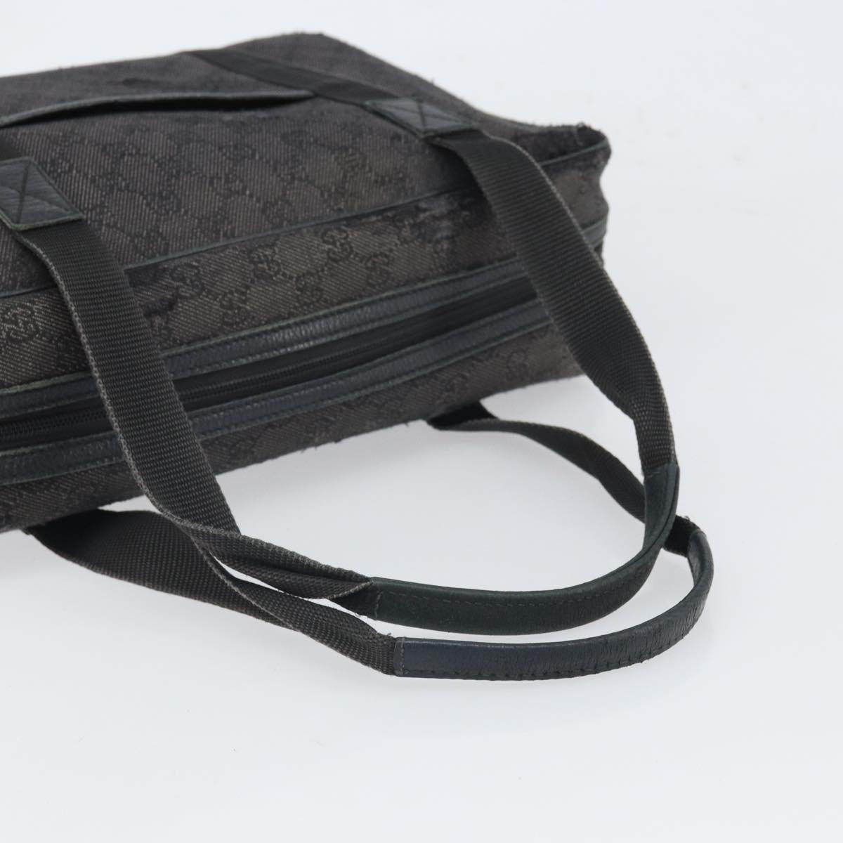 GUCCI GG Canvas Hand Bag Black 282529 Auth bs32670