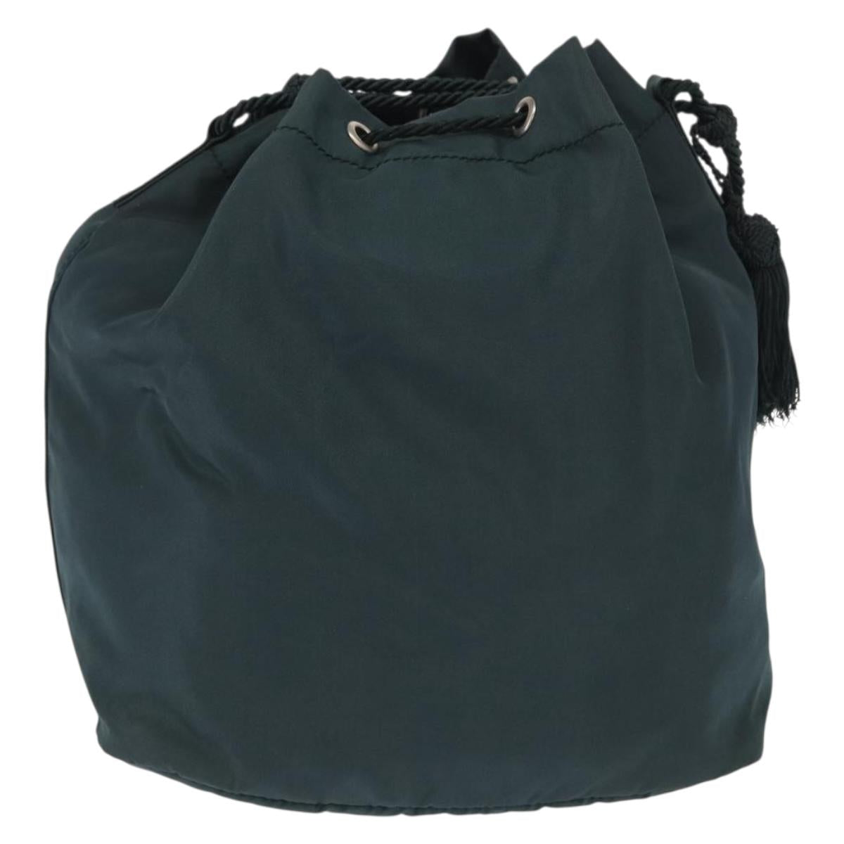 PRADA Shoulder Bag Nylon Blue Silver Auth bs32693