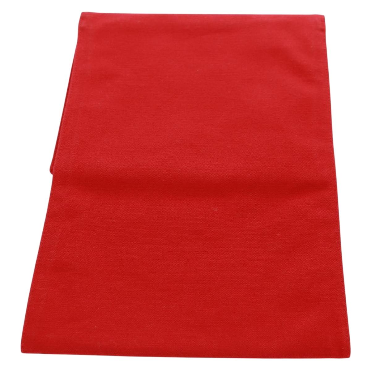HERMES Pouch Canvas Red Auth bs32696V
