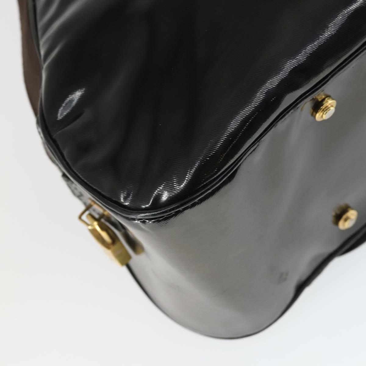 Christian Dior Double Saddle Bag Hand Bag Canvas Brown Gold Auth bs32698