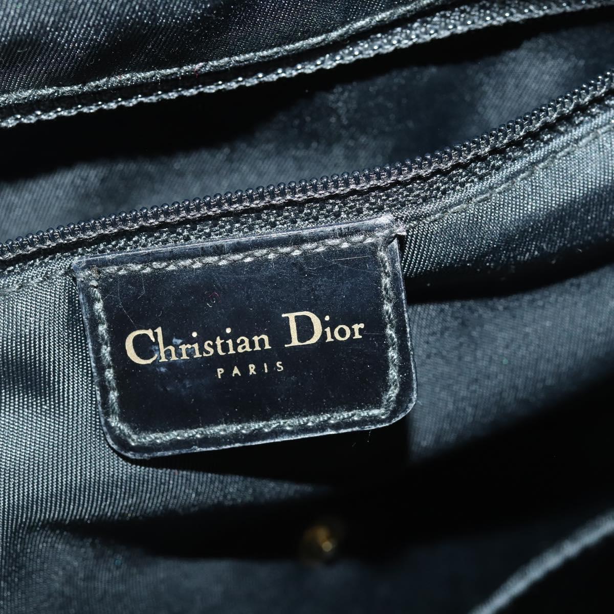 Christian Dior Double Saddle Bag Hand Bag Canvas Brown Gold Auth bs32698