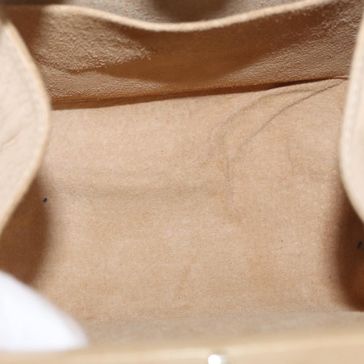 BOTTEGA VENETA INTRECCIATO Shoulder Bag Leather Beige Gold Auth bs32703