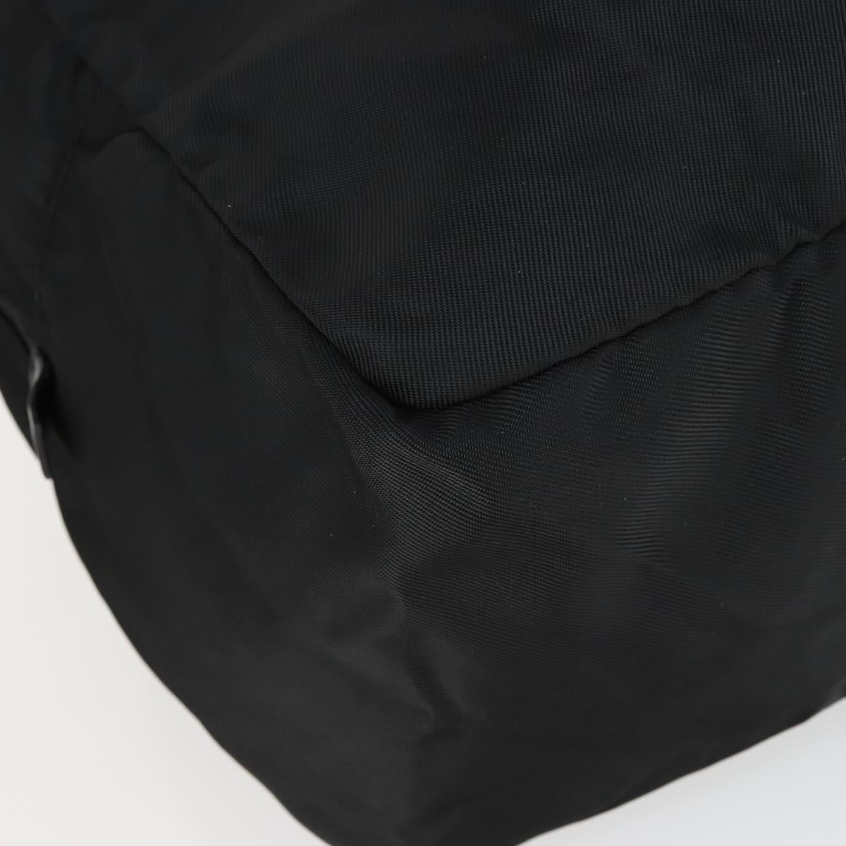 GUCCI Boston Bag Nylon Black Silver 012 0389 Auth bs32709