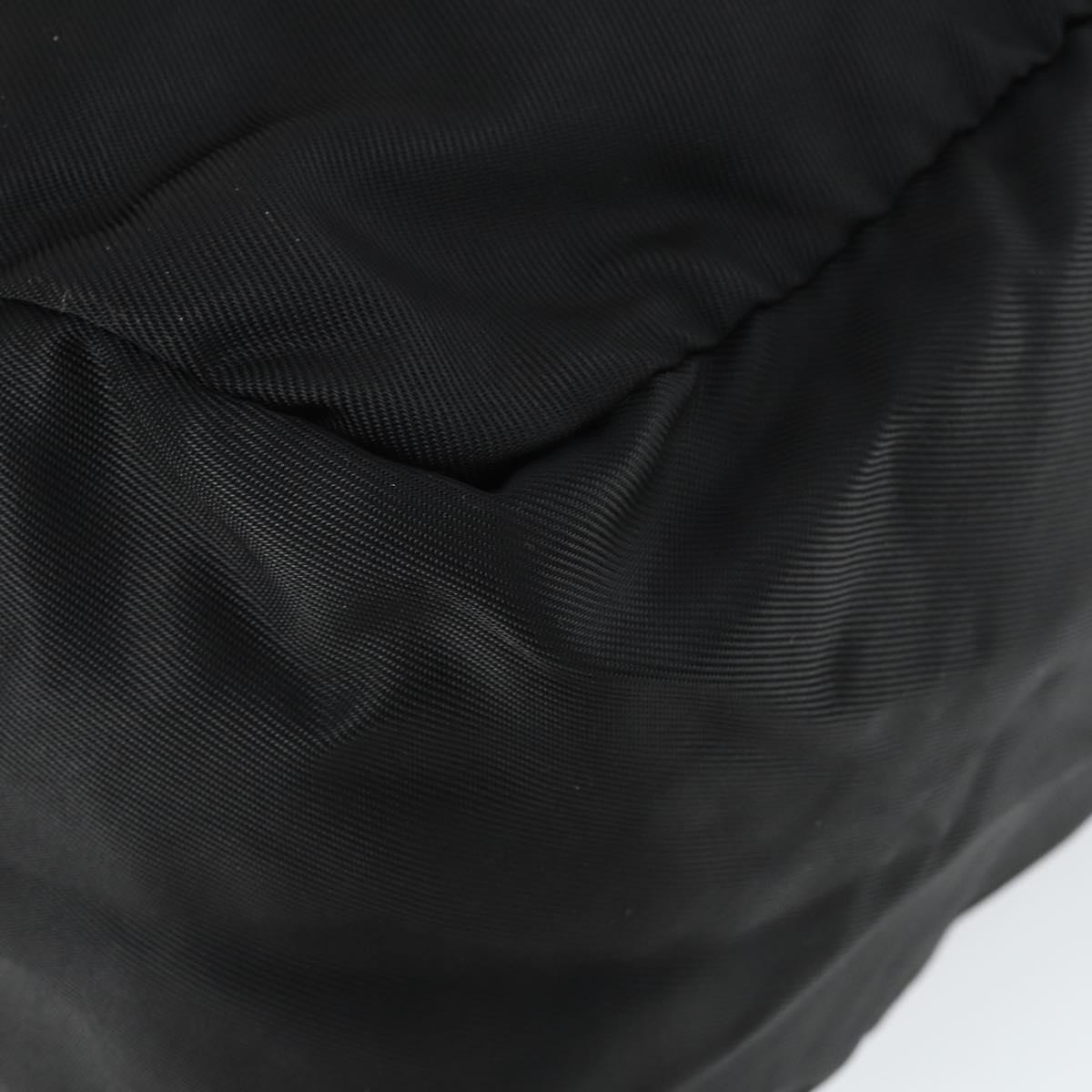 GUCCI Boston Bag Nylon Black Silver 012 0389 Auth bs32709