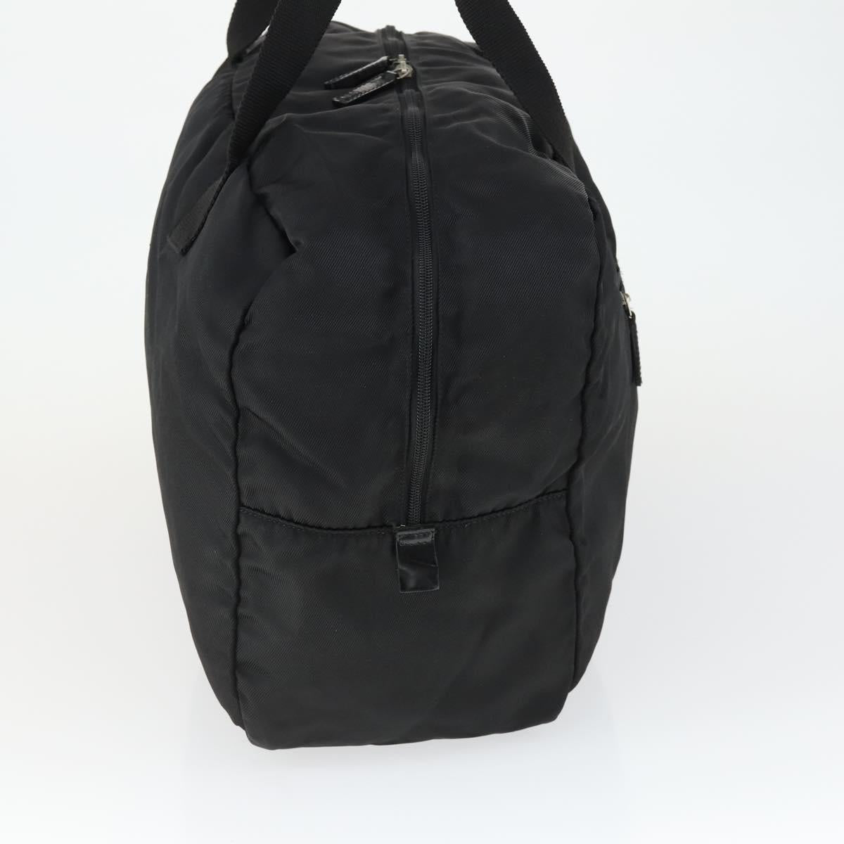 GUCCI Boston Bag Nylon Black Silver 012 0389 Auth bs32709