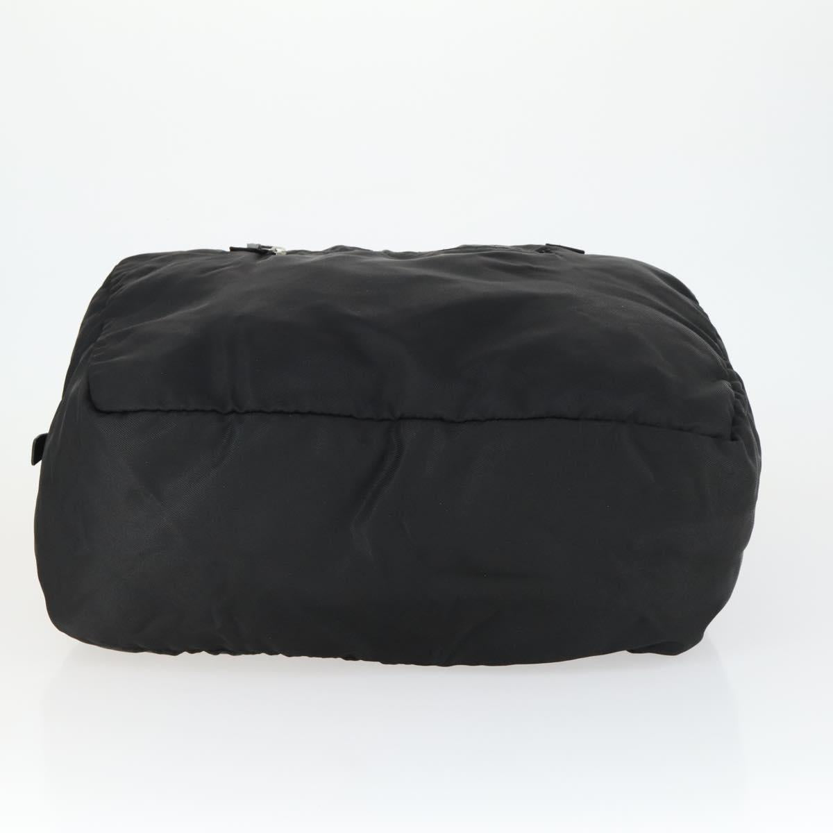 GUCCI Boston Bag Nylon Black Silver 012 0389 Auth bs32709