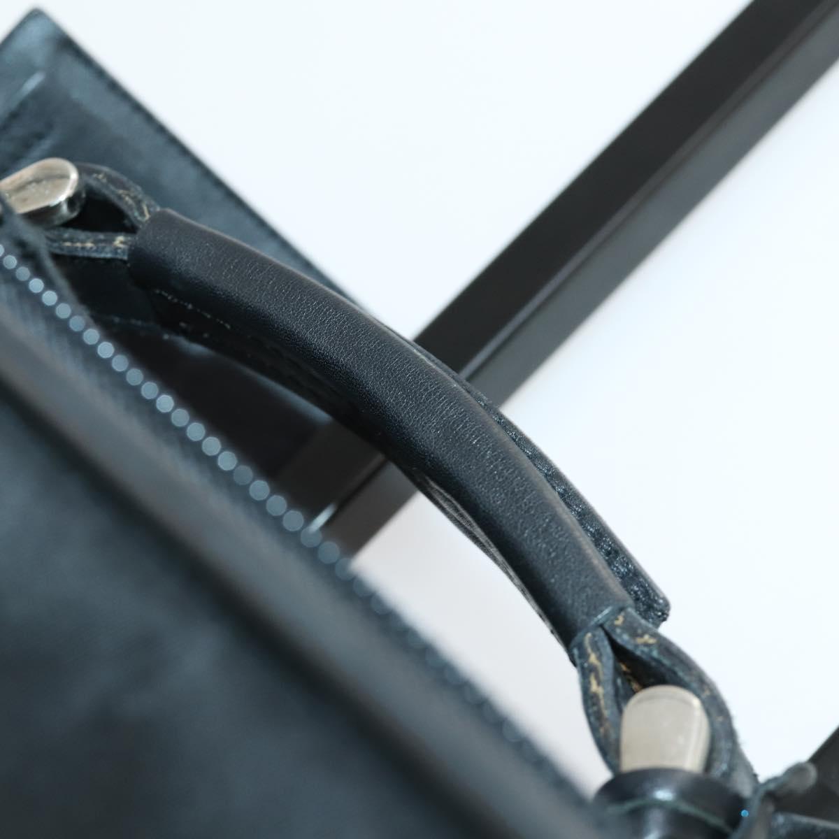 PRADA Carry Case Suitcase Nylon Black Silver Auth bs32712