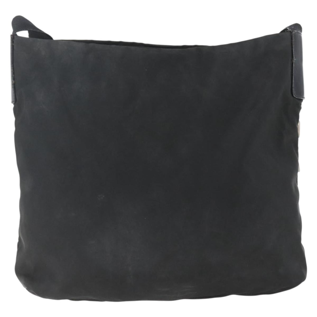 PRADA Shoulder Bag Nylon Black Silver Auth bs32716