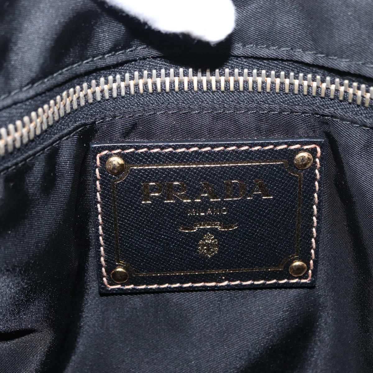 PRADA Tote Bag Nylon Green Gold Auth bs32718