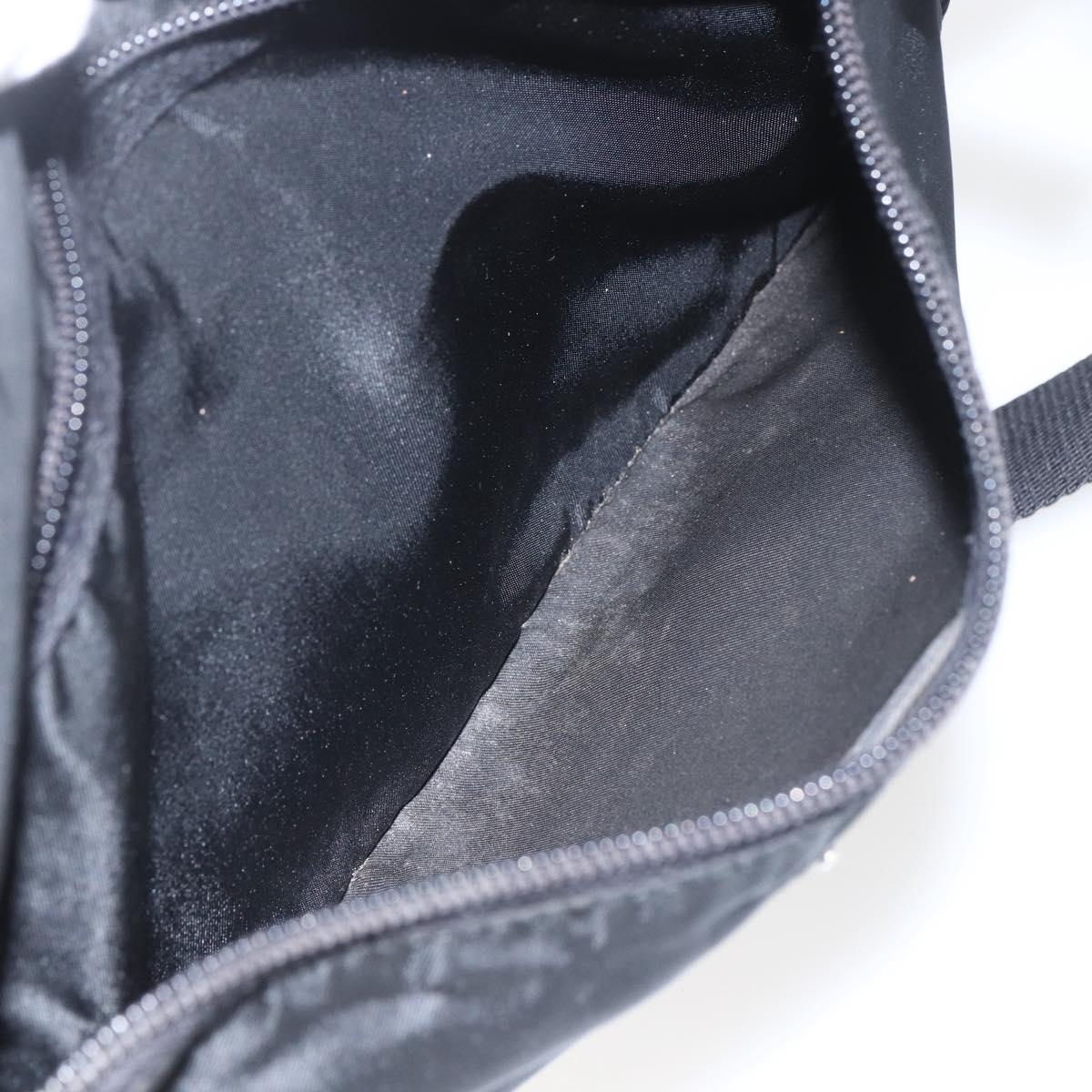 PRADA Shoulder Bag Nylon Black Silver Auth bs32720