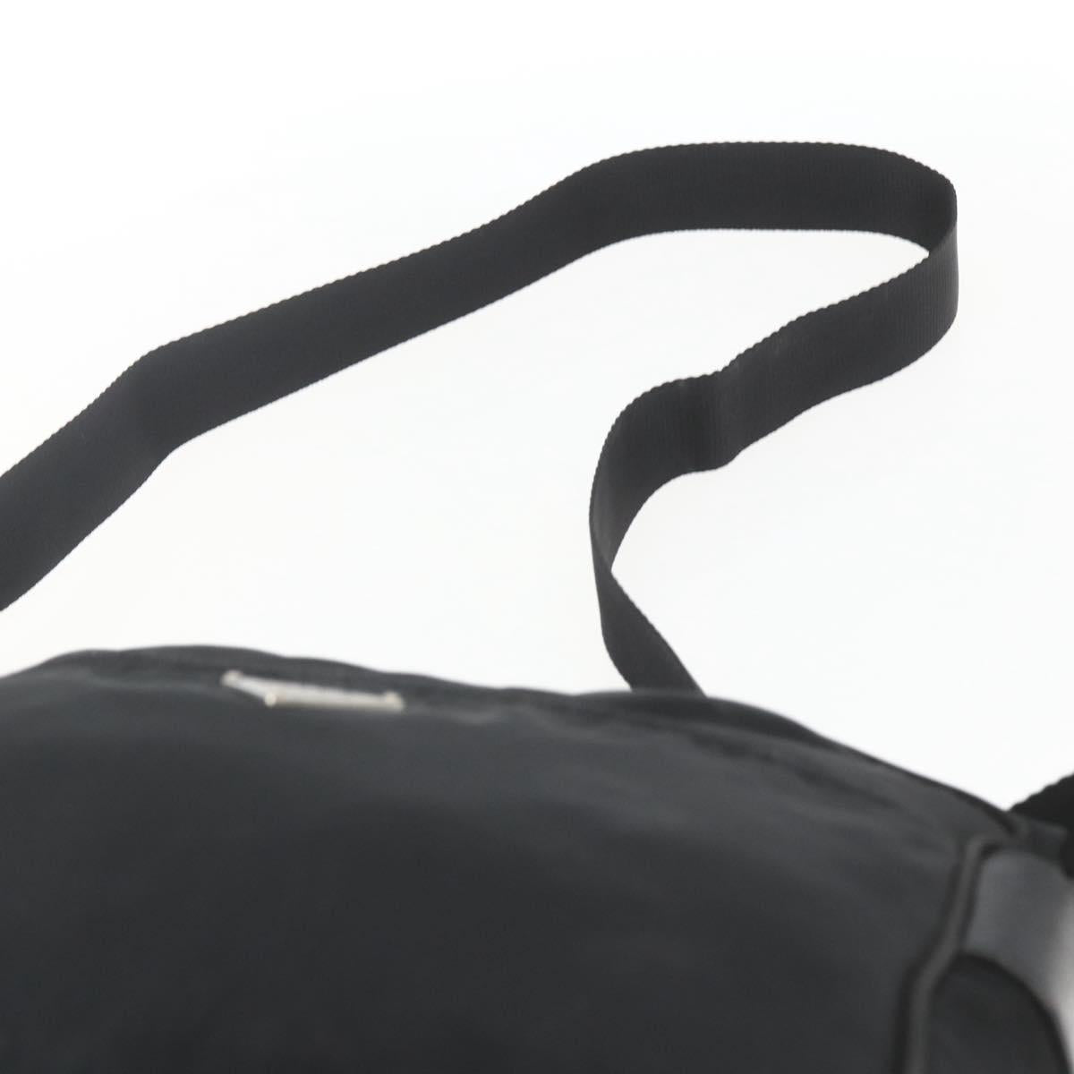 PRADA Shoulder Bag Nylon Black Silver Auth bs32720