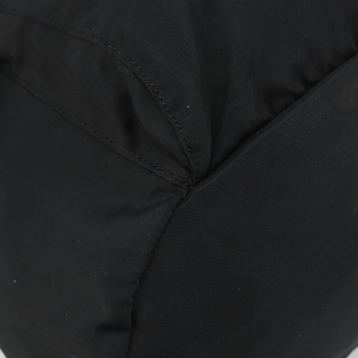 PRADA Backpack Nylon Black Silver Auth bs32721