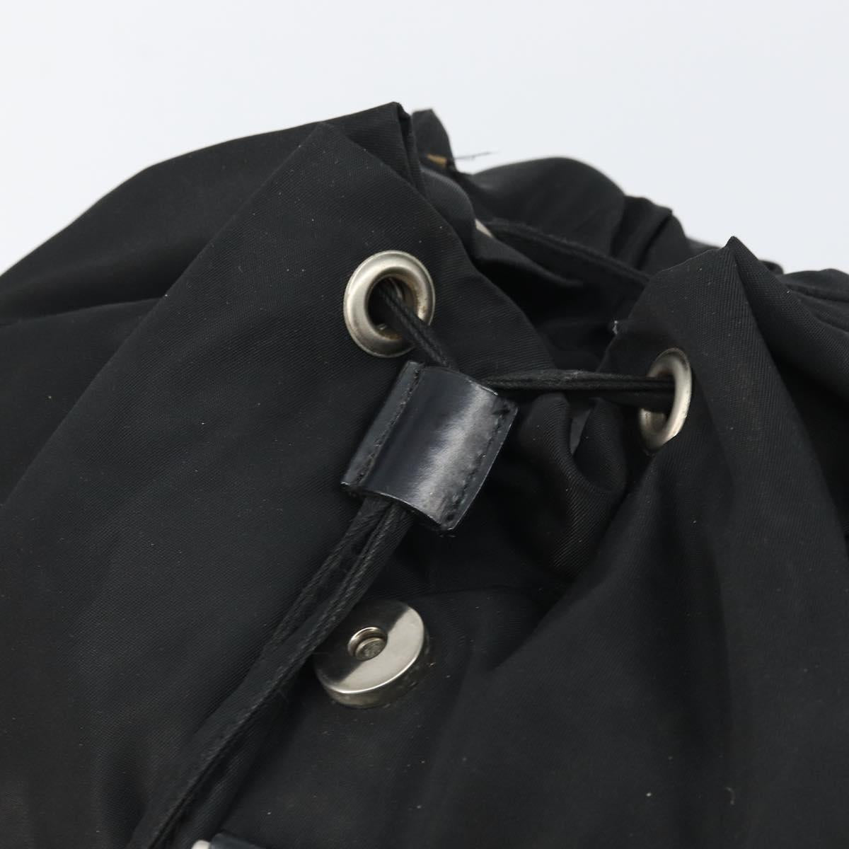 PRADA Backpack Nylon Black Silver Auth bs32721