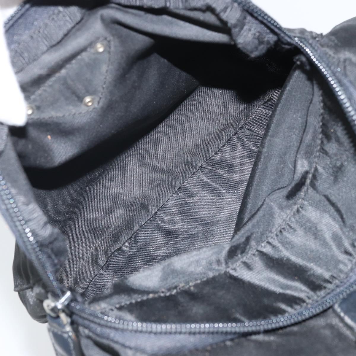 PRADA Backpack Nylon Black Silver Auth bs32721