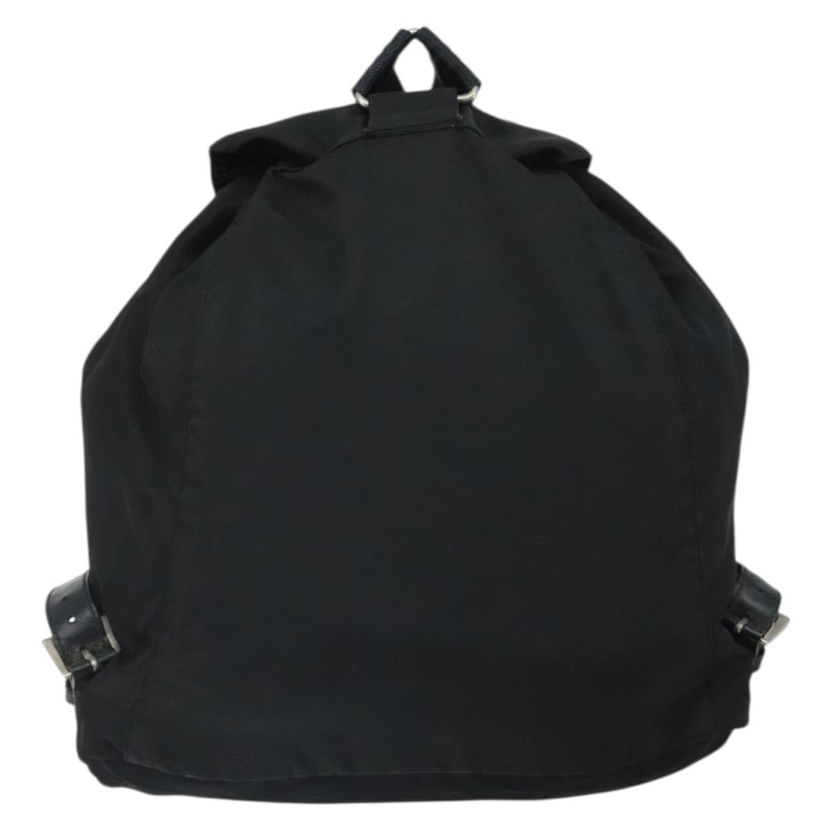 PRADA Backpack Nylon Black Silver Auth bs32721