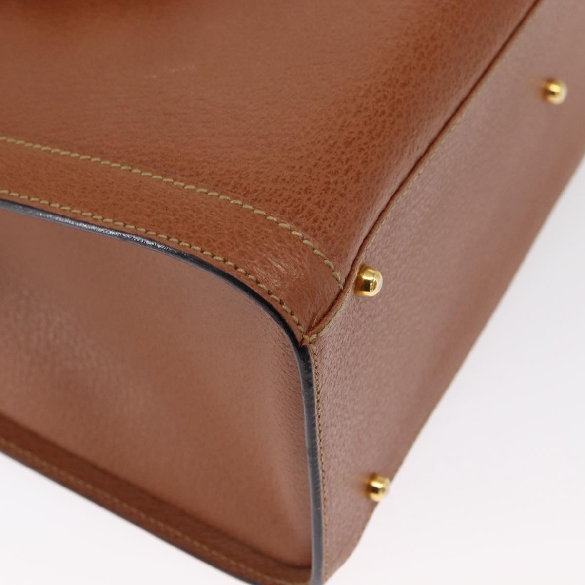 GUCCI Bamboo Hand Bag Leather Brown Gold 002 0260 2615 Auth bs32733