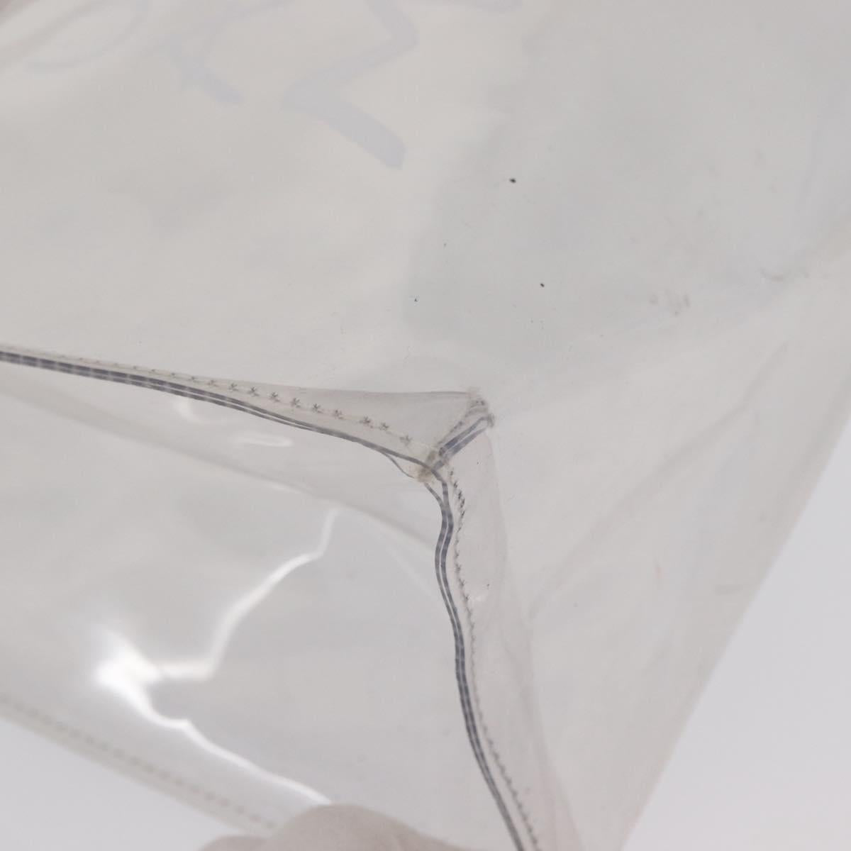 HERMES Vinyl Kelly Hand Bag Vinyl Clear Auth bs32737