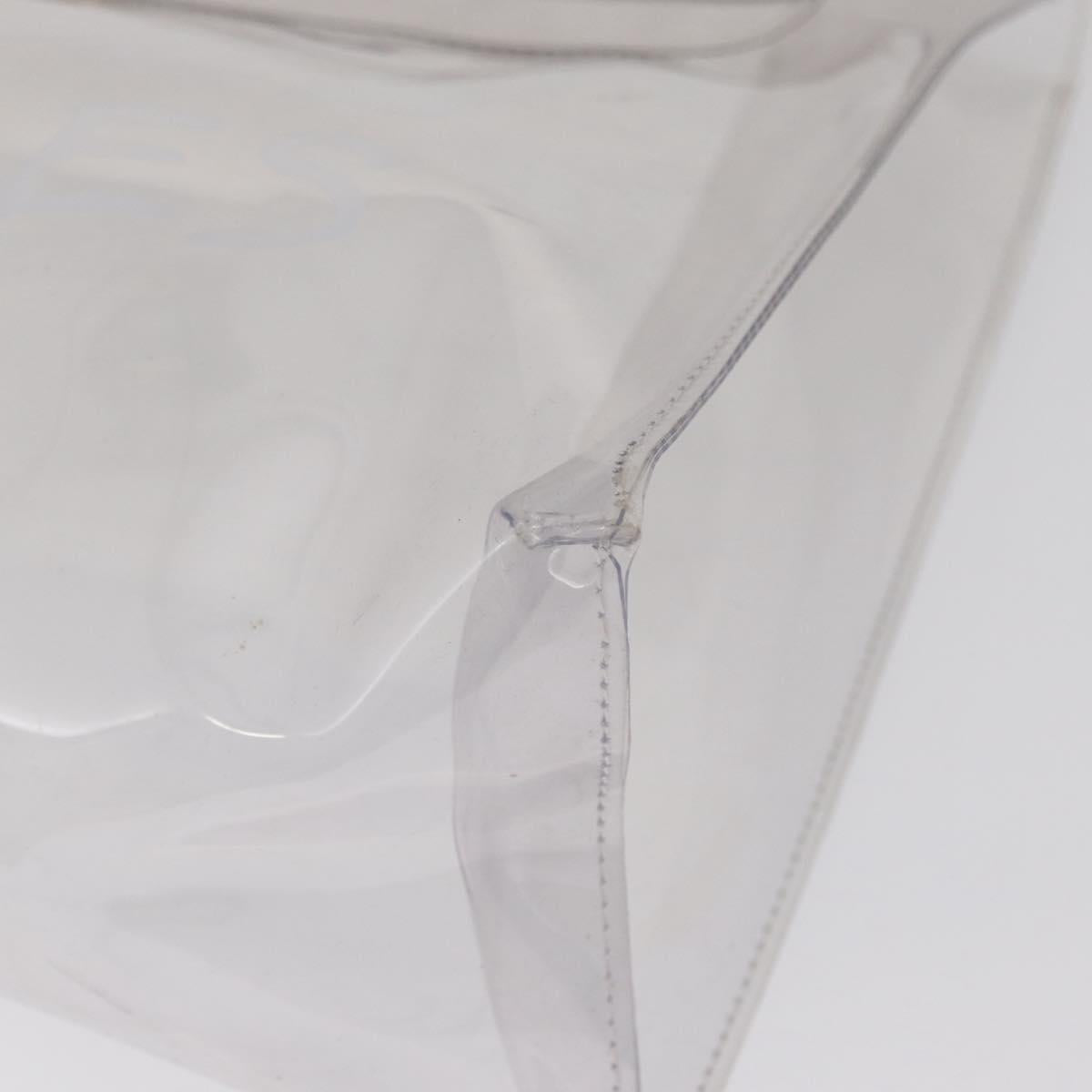 HERMES Vinyl Kelly Hand Bag Vinyl Clear Auth bs32737