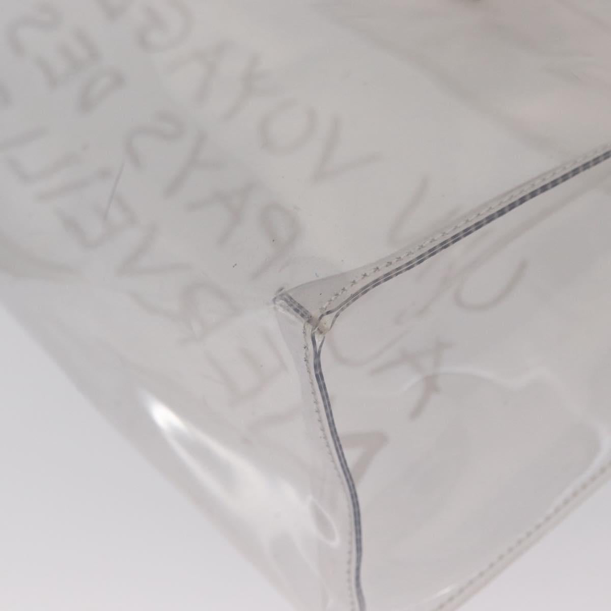 HERMES Vinyl Kelly Hand Bag Vinyl Clear Auth bs32737