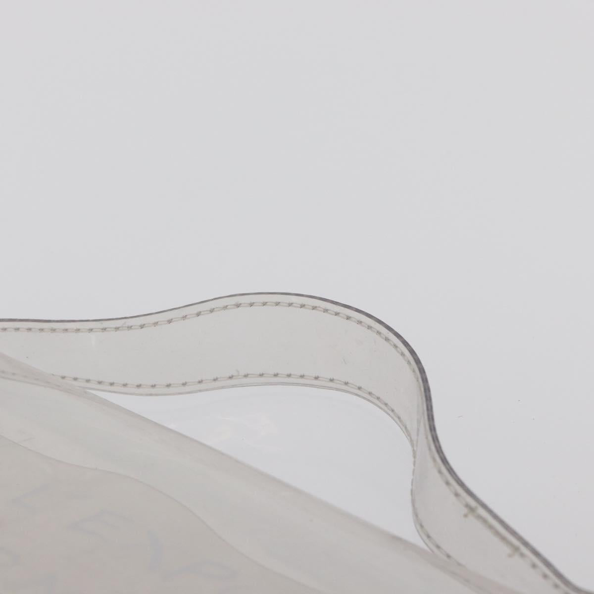 HERMES Vinyl Kelly Hand Bag Vinyl Clear Auth bs32737