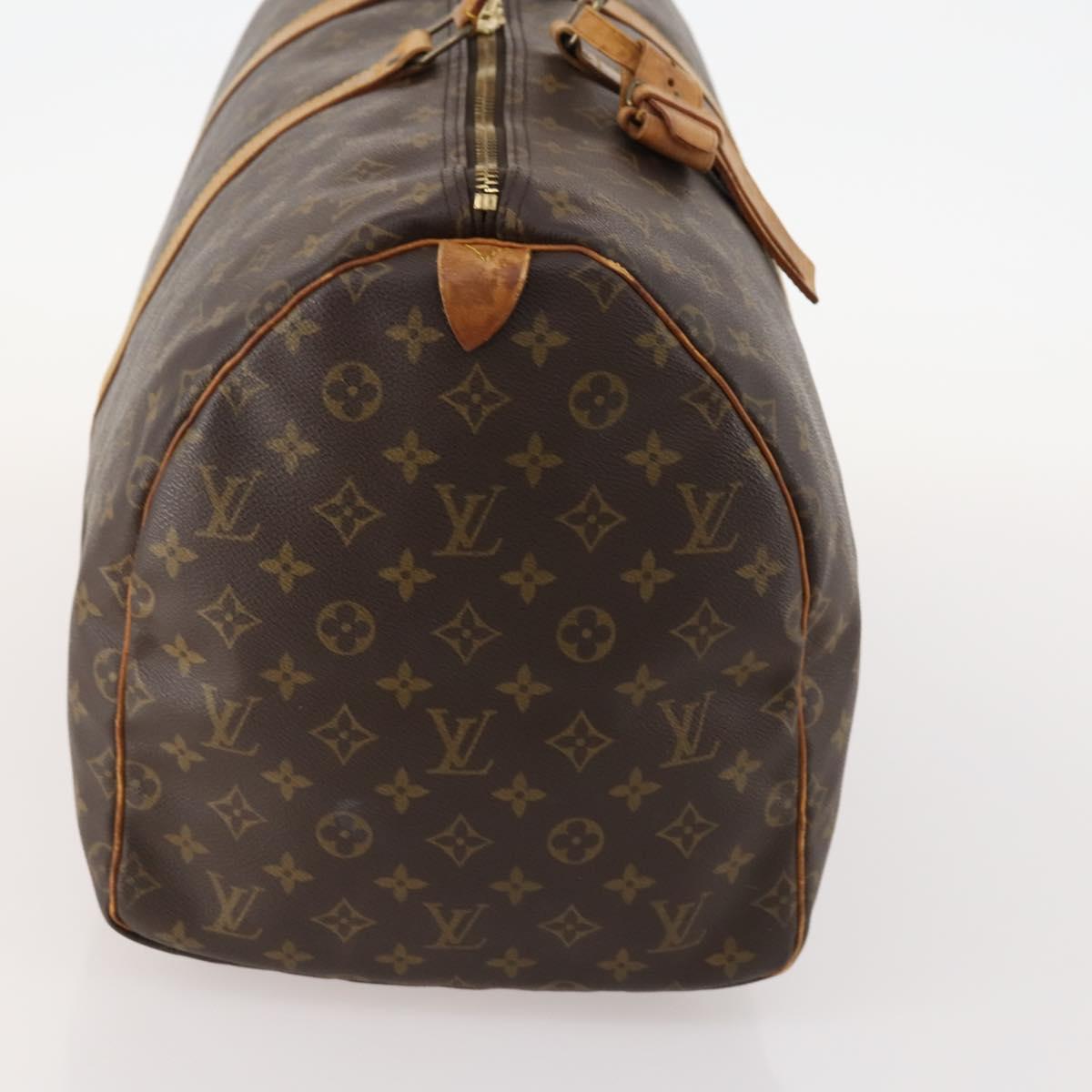 LOUIS VUITTON Monogram Keepall 55 Boston Bag M41424 LV Auth bs32746