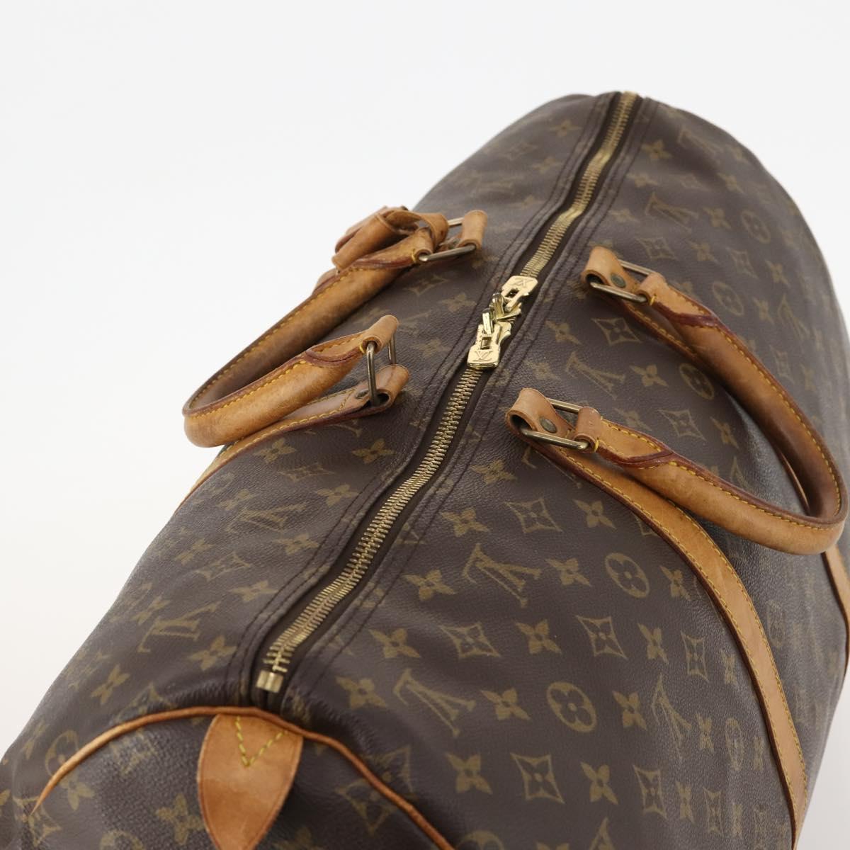 LOUIS VUITTON Monogram Keepall 55 Boston Bag M41424 LV Auth bs32746