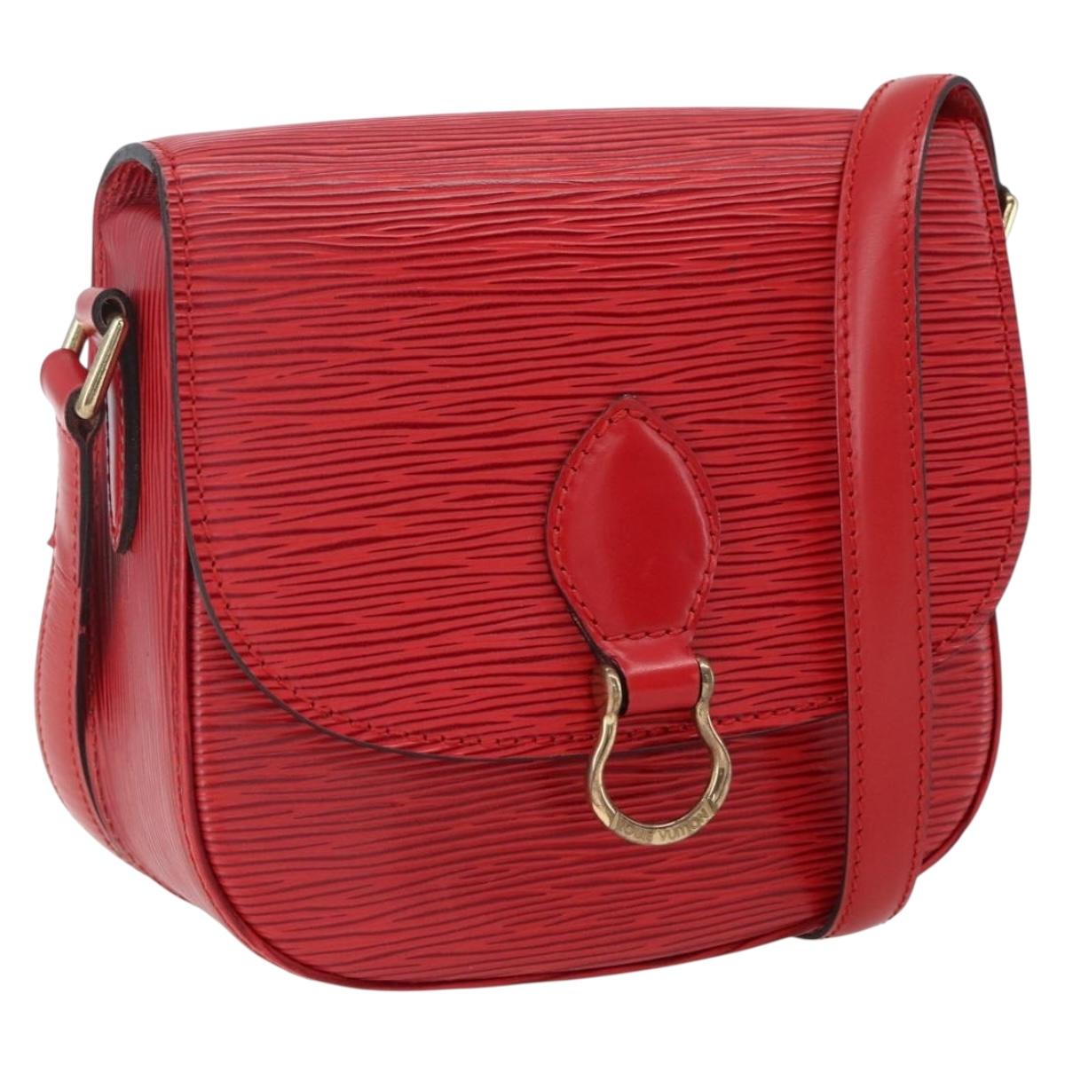 LOUIS VUITTON Epi Saint Cloud PM Shoulder Bag Red M52217 LV Auth bs32747