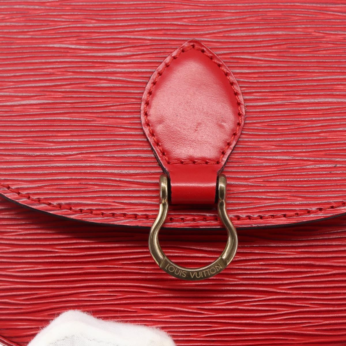 LOUIS VUITTON Epi Saint Cloud PM Shoulder Bag Red M52217 LV Auth bs32747