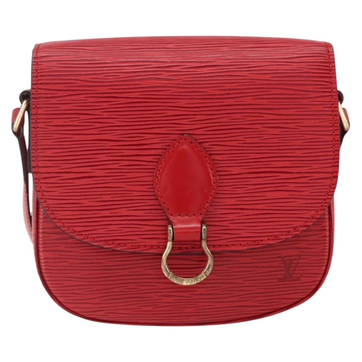 LOUIS VUITTON Epi Saint Cloud PM Shoulder Bag Red M52217 LV Auth bs32747