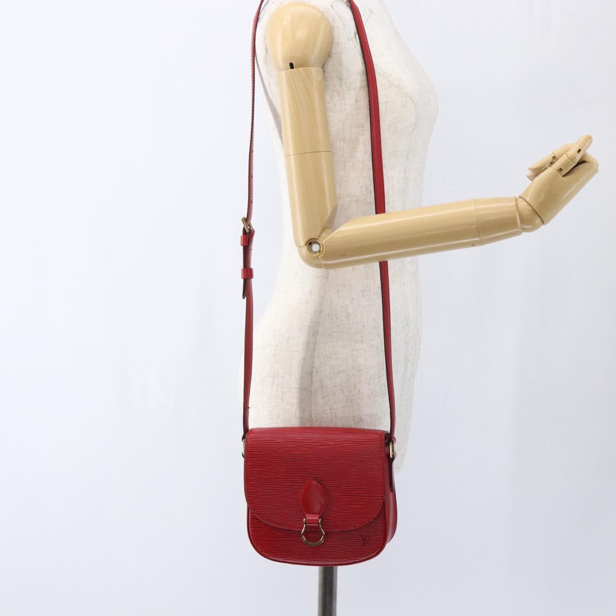 LOUIS VUITTON Epi Saint Cloud PM Shoulder Bag Red M52217 LV Auth bs32747