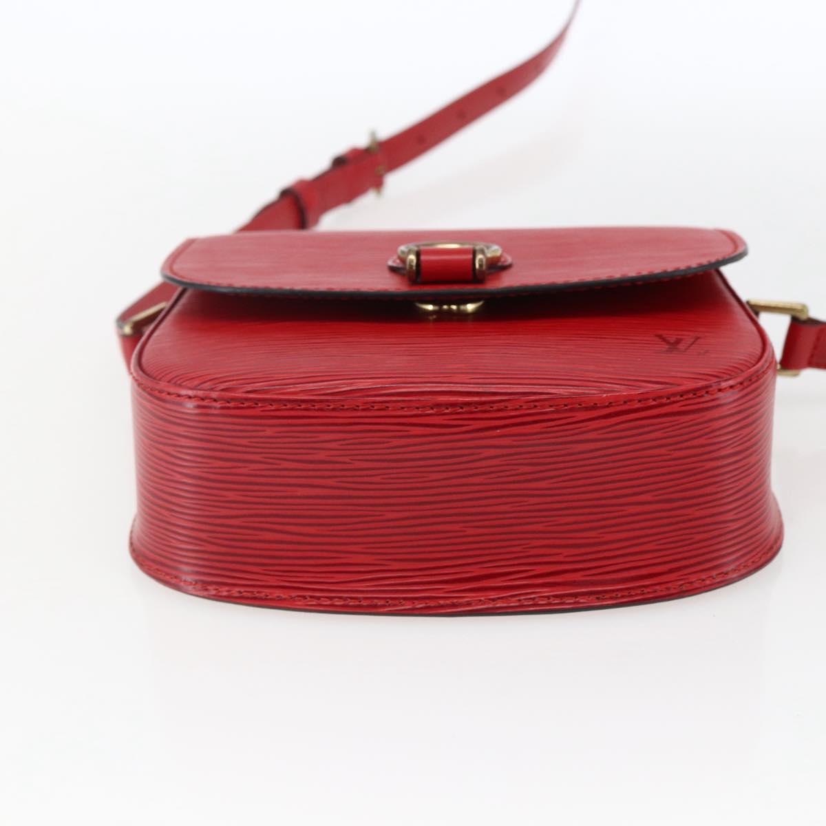 LOUIS VUITTON Epi Saint Cloud PM Shoulder Bag Red M52217 LV Auth bs32747
