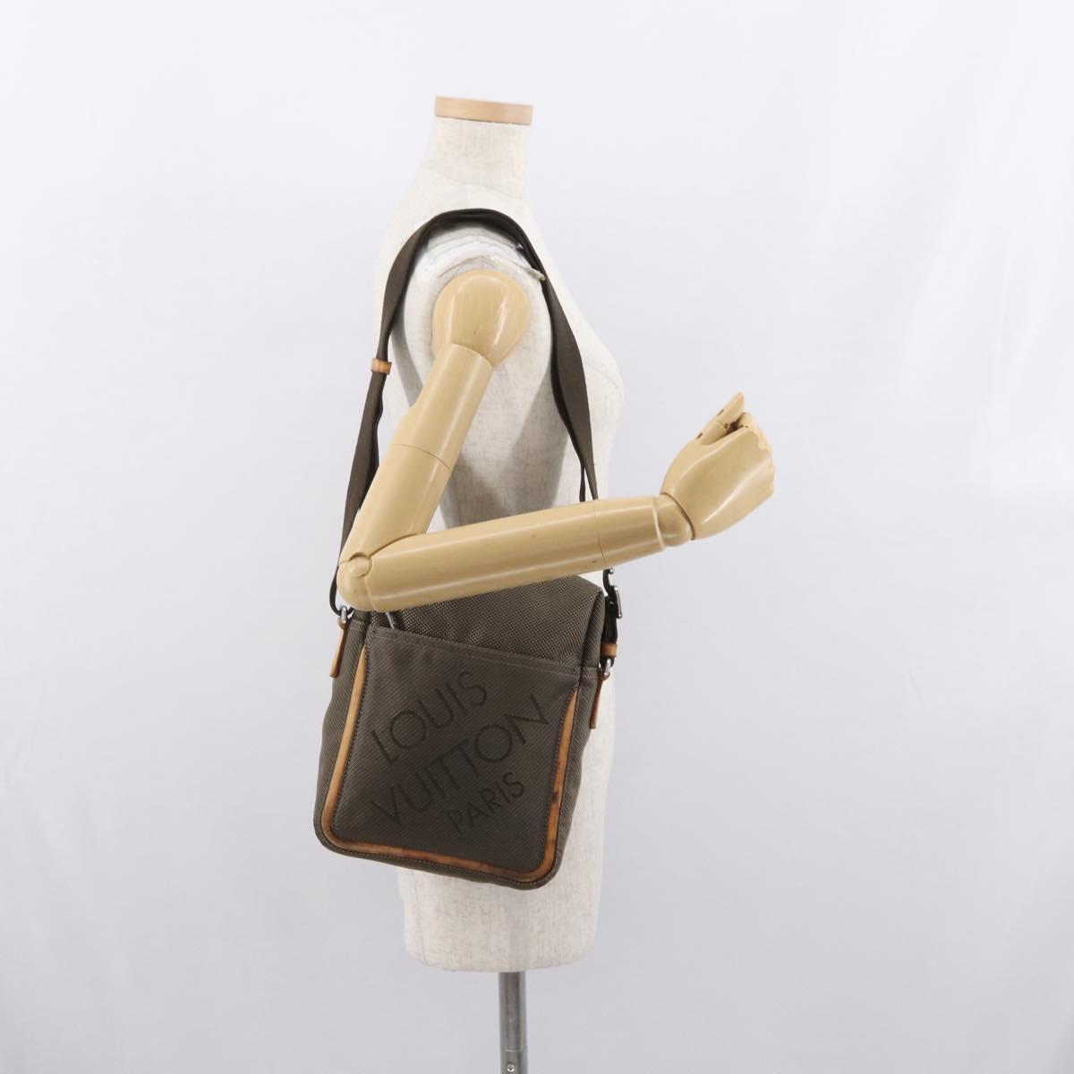 LOUIS VUITTON Damier Geant Sitadan Shoulder Bag Beige Sabre M93041 Auth bs32755