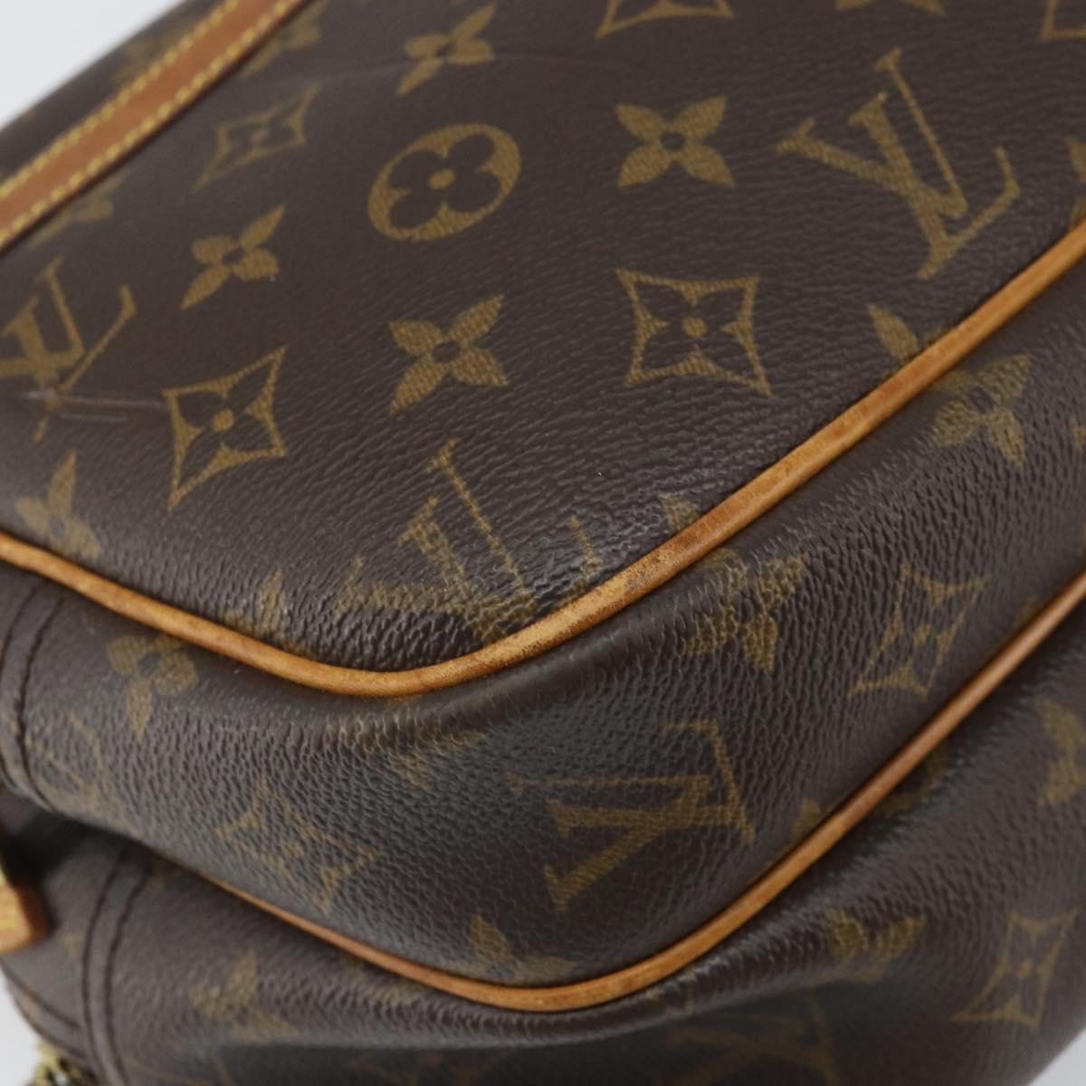 LOUIS VUITTON Monogram Reporter PM Shoulder Bag M45254 LV Auth bs32756