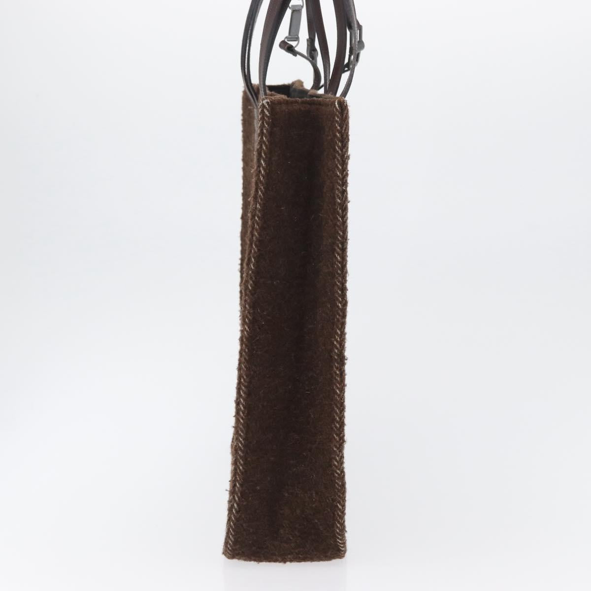 CHANEL Tote Bag Mouton Brown CC Auth bs32769