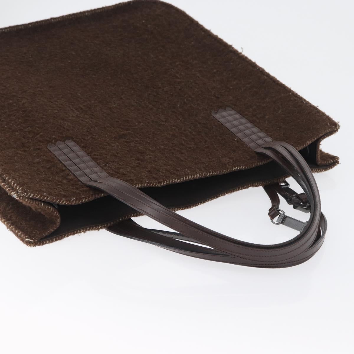 CHANEL Tote Bag Mouton Brown CC Auth bs32769